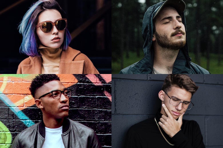 Grid of four millennials.